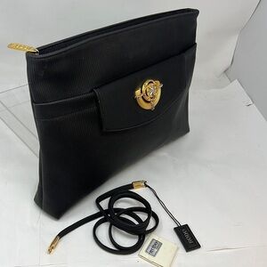 Rodo Vintage New Convertible Clutch Shoulder Crossbody Large Zip Bag